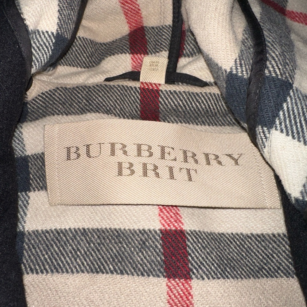 Burberry check lined wood duffle coat - Picture 4 of 5